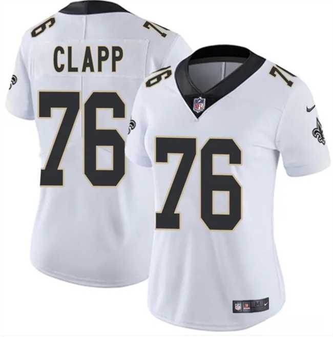 Women's New Orleans Saints #76 Will Clapp White 2025 Vapor Stitched Limited Jersey Dzhi,We sell and wholesale Women's New Orleans Saints #76 Will Clapp White 2025 Vapor Stitched Limited Jersey Dzhi on line form chian!